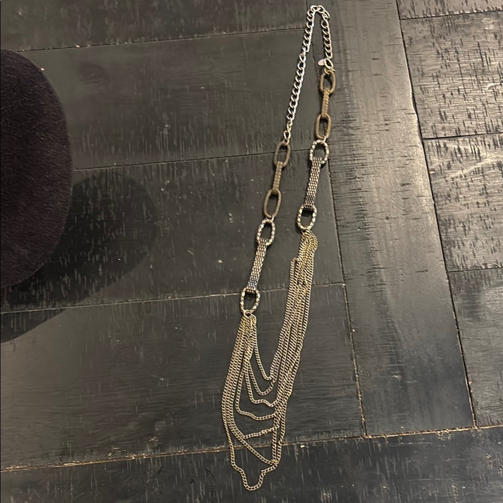 Cookie Lee Elegant Layered Long Multichain Gold Chain Necklace​ - Picture 2 of 7